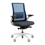 Vectra Highback Office Chair Office Chair, Conference Chair, Meeting Chair SitOnIt Mesh Color Navy Fabric Color Ash White Frame