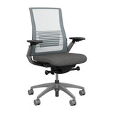 Vectra Highback Office Chair Office Chair, Conference Chair, Meeting Chair SitOnIt Platinum Mesh Fabric Color Dust Fog Frame