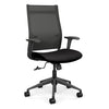 Wit Highback Office Chair Office Chair, Conference Chair, Teacher Chair SitOnIt Nickel Mesh Fabric Color Licorice Carpet Castors