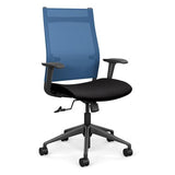 Wit Highback Office Chair Office Chair, Conference Chair, Teacher Chair SitOnIt Ocean Mesh Fabric Color Licorice Carpet Castors